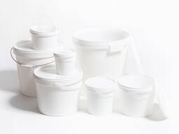 11.3 L round plastic bucket (container) with lid from Ukrainian manufacturer - Prime Box