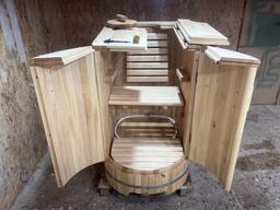 Mini saună Linden, saună phito-baril cu generator de abur, cabine de saună acasă, interioară